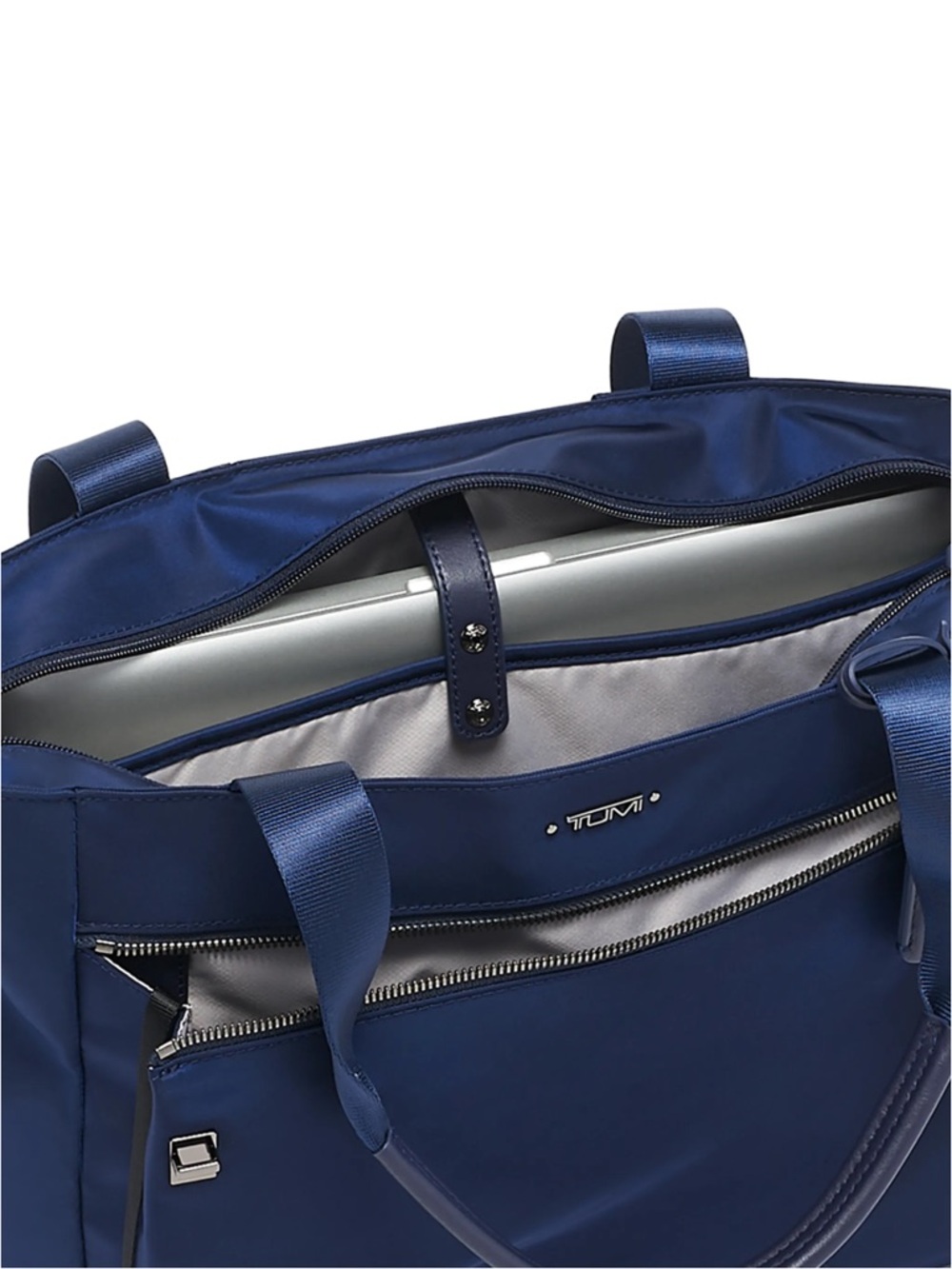 Tumi Navy Blue Voyageur Mauren Nylon Tote - Picture 3 of 11